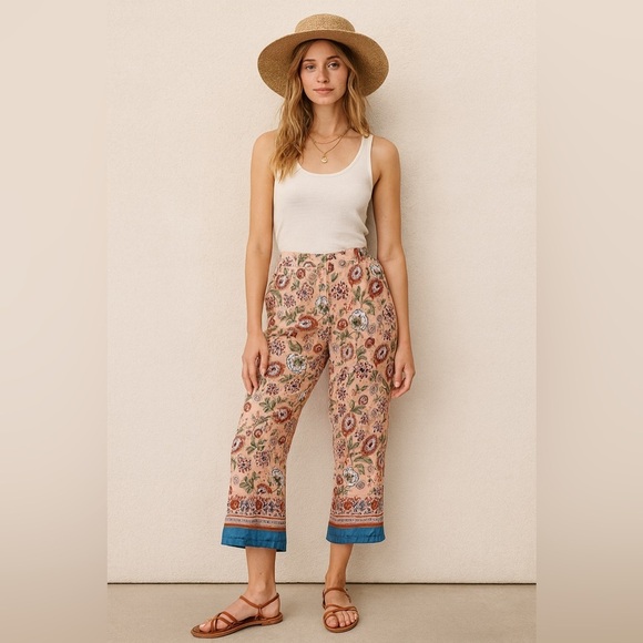 Anne Klein Pants - Anne Klein Boho Paisley Silk Pants Pockets size 0 but fit size 4​​​​​​​​…​​